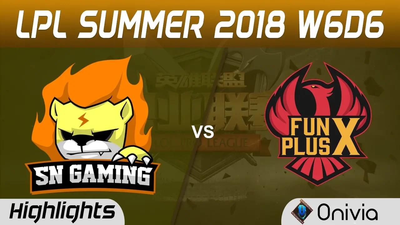 SNG vs FPX Highlights Game 2 LPL Summer 2018 W6D6 Suning Gaming vs FunPlus Phoenix by Onivia thumbnail