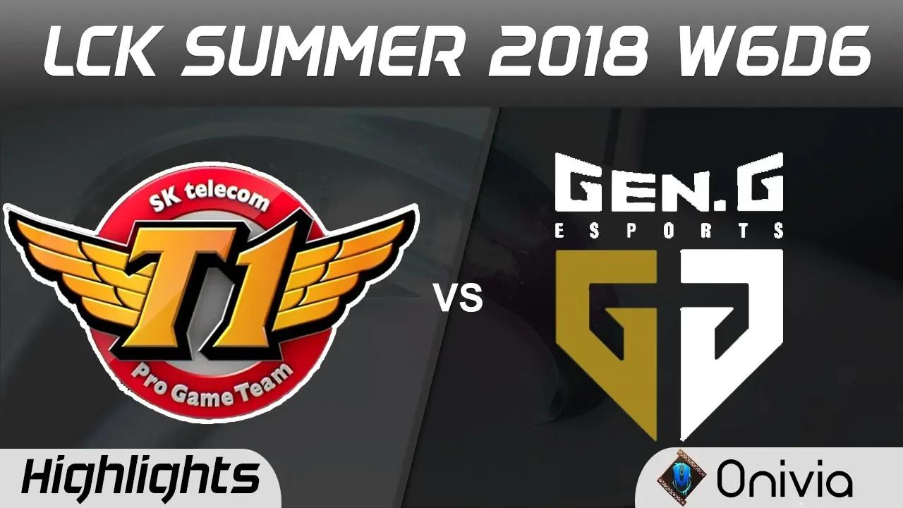 SKT vs GEN Highlights Game 1 LCK Summer 2018 W6D6 SK Telecom T1 vs Gen G Esports by Onivia thumbnail