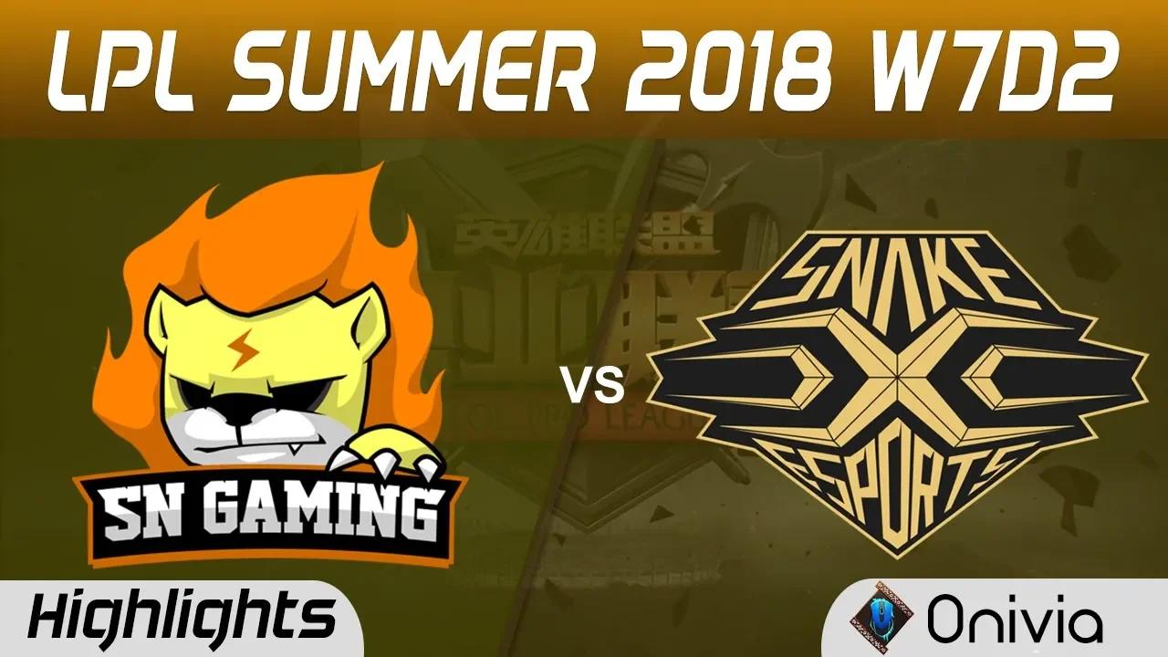 SNG vs SS Highlights Game 2 LPL Summer 2018 W7D2 Suning Gaming vs Snake Esports by Onivia thumbnail