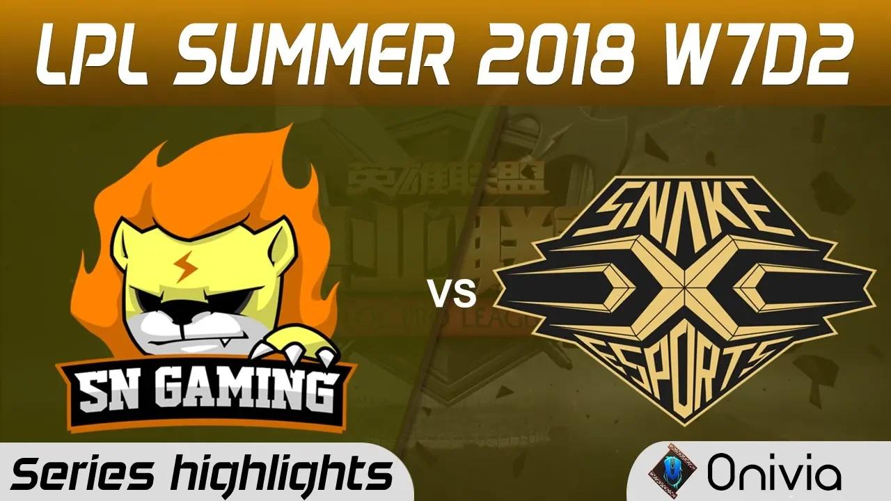 SNG vs SS Series Highlights LPL Summer 2018 W7D2 Suning Gaming vs Snake Esports by Onivia thumbnail