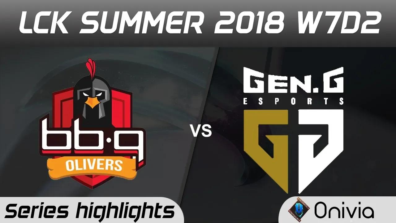 BBQ vs GEN Series Highlights LCK Summer 2018 W7D2 BBQ Olivers vs Gen G Esports by Onivia thumbnail