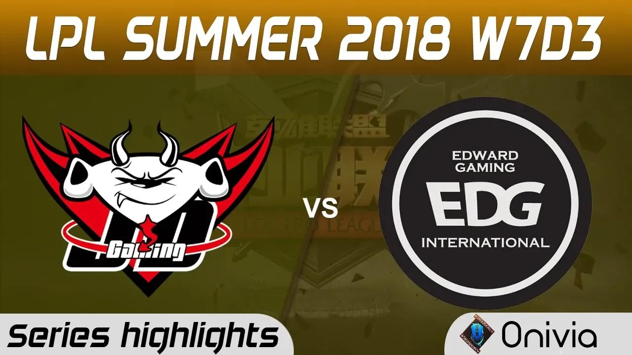 JDG vs EDG Series Highlights  LPL Summer 2018 W7D3 JD Gaming vs Edward Gaming by Onivia thumbnail