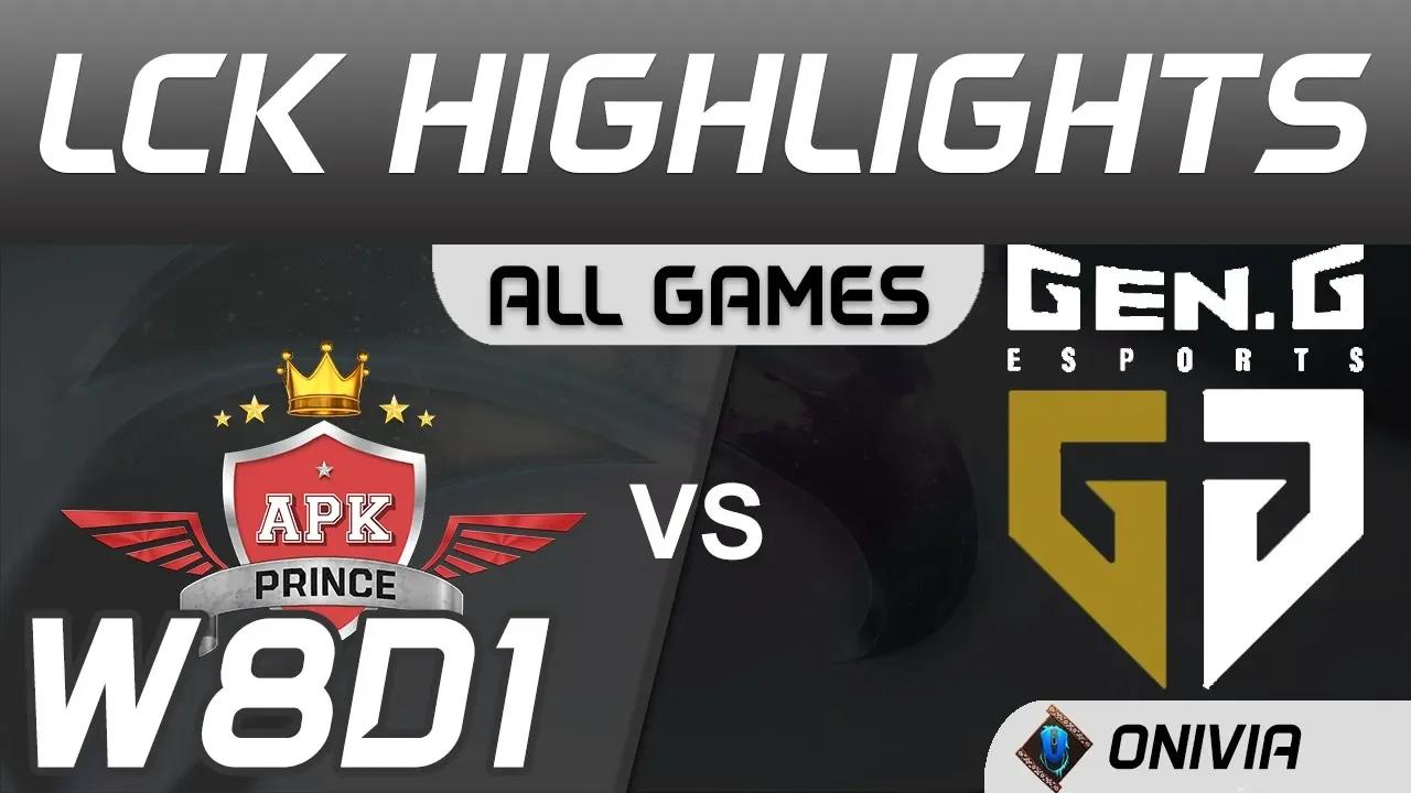 APK vs GEN Highlights ALL GAMES LCK Spring 2020 W8D1 APK Prince vs Gen G LCK Highlights 2020 by Oniv thumbnail