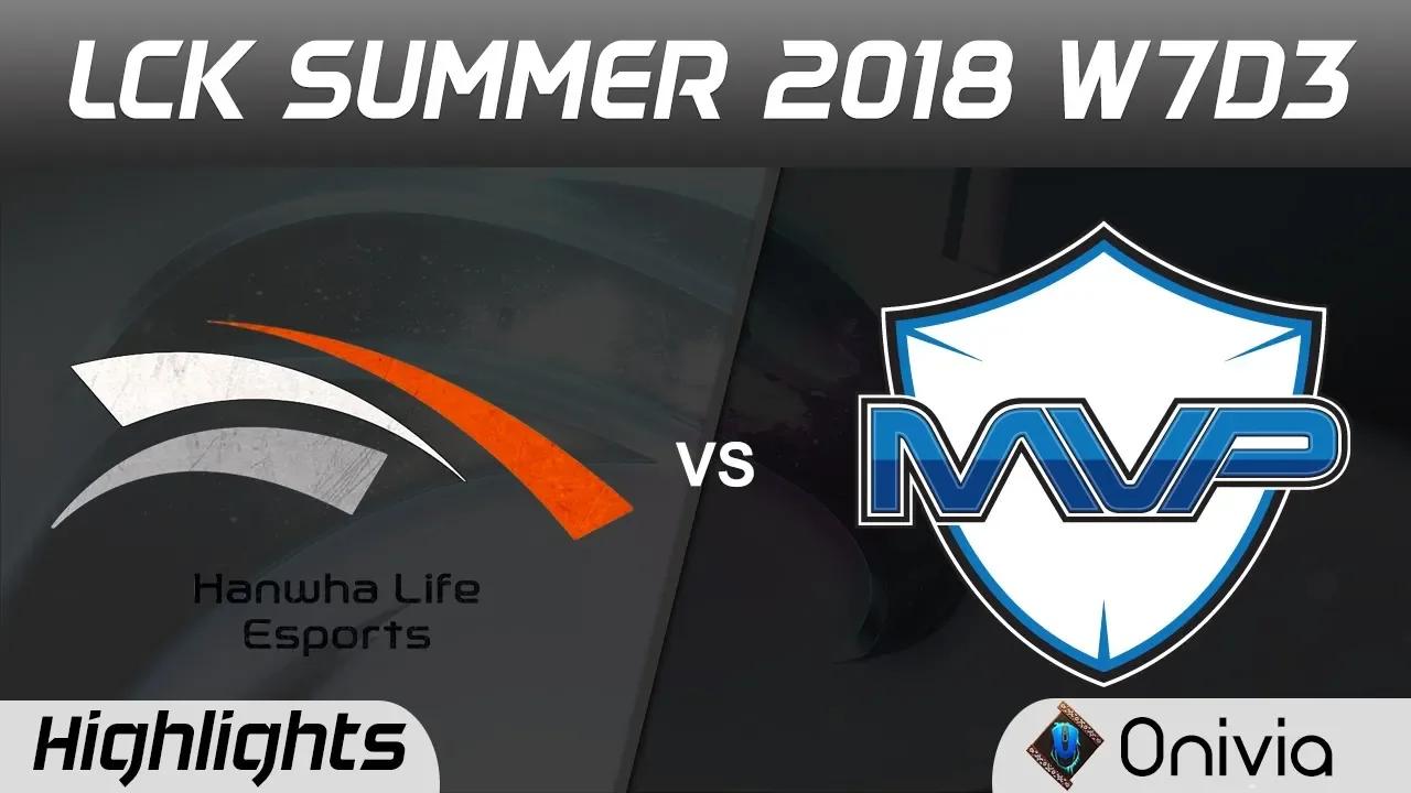 HLE vs MVP Highlights Game 2 LCK Summer 2018 W7D3 Hanwha Life Esports vs MVP by Onivia thumbnail