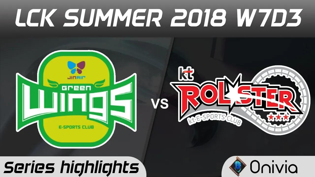 JAG vs KT Series Highlights  LCK Summer 2018 W7D3 Jin Air GreenWings vs KT Rolster by Onivia thumbnail