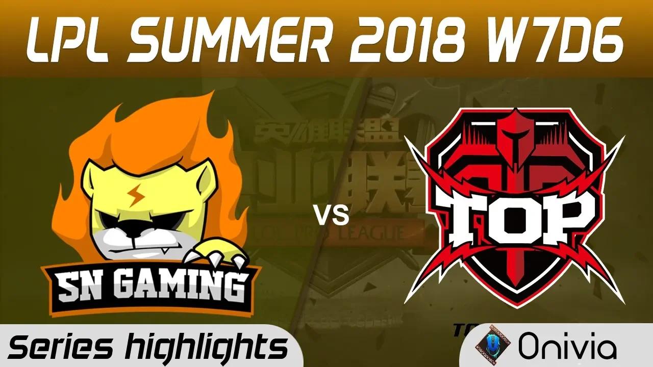 SNG vs TOP Highlights Game 1 LPL Summer 2018 W7D6 Suning Gaming vs TopSports Gaming by Onivia thumbnail