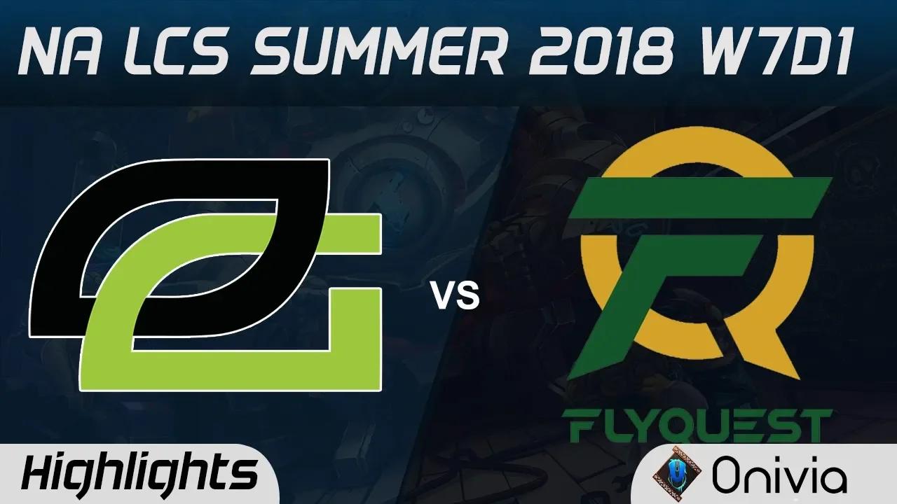 OPT vs FLY Highlights NA LCS Summer 2018 W7D1 Optic Gaming vs Flyquest by Onivia thumbnail