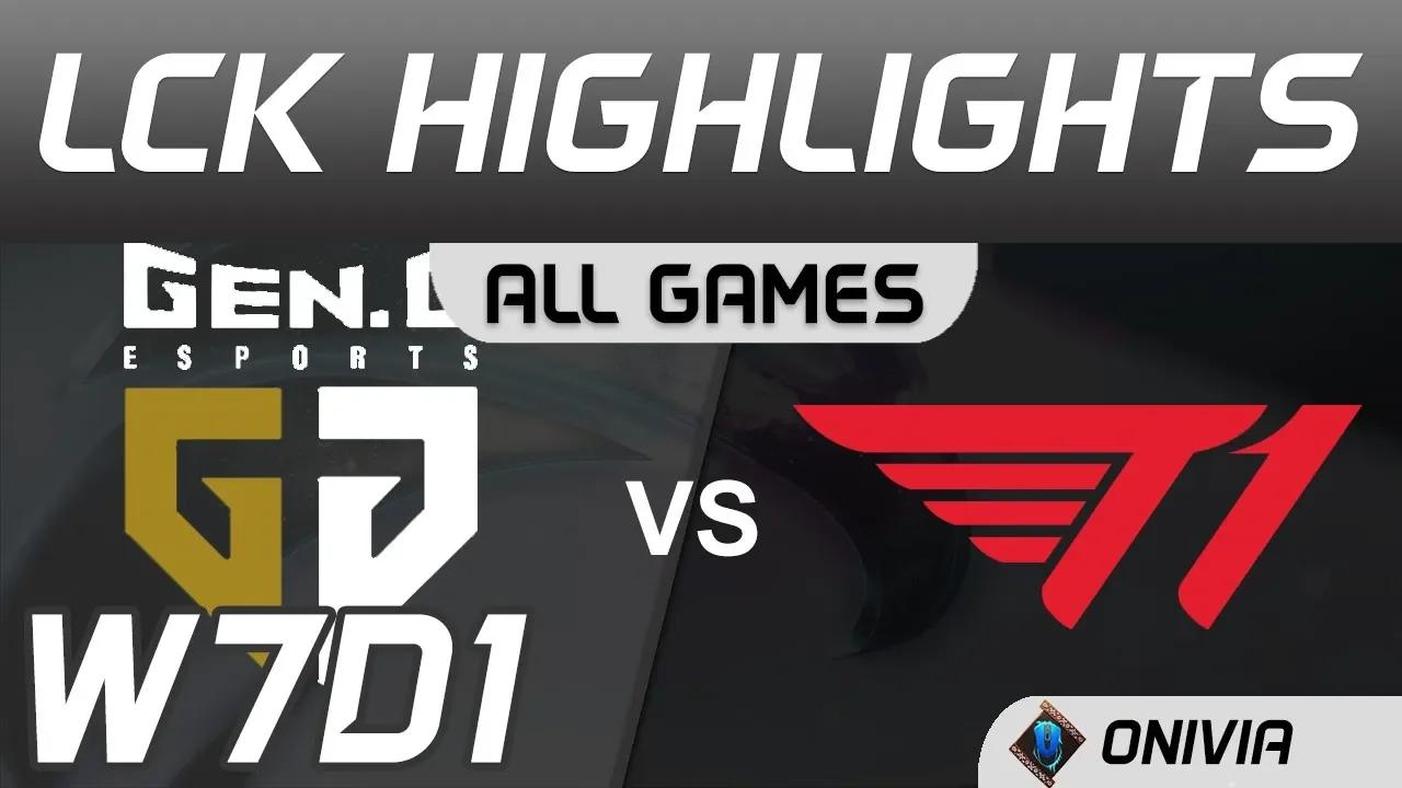 GEN vs T1 Highlights ALL GAMES LCK Spring 2020 W7D1 Gen G vs T1 LCK Highlights 2020 by Onivia thumbnail