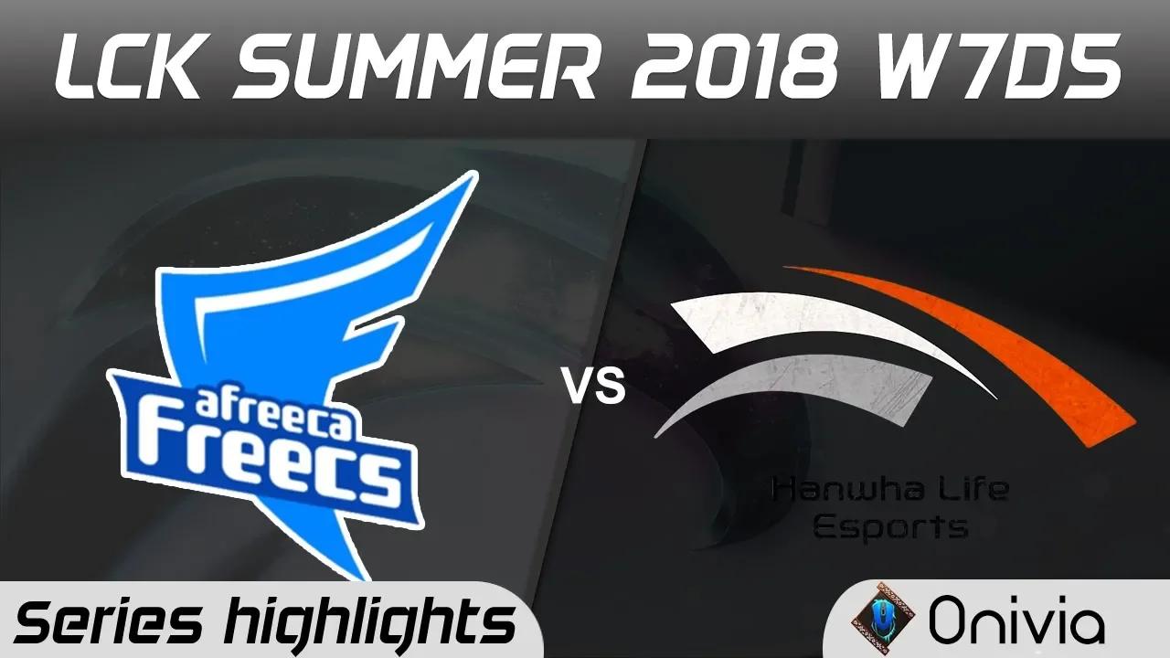 AFS vs HLE Highlights Game 3 LCK Summer 2018 W7D5 Afreeca Freecs vs Hanwha Life by Onivia thumbnail