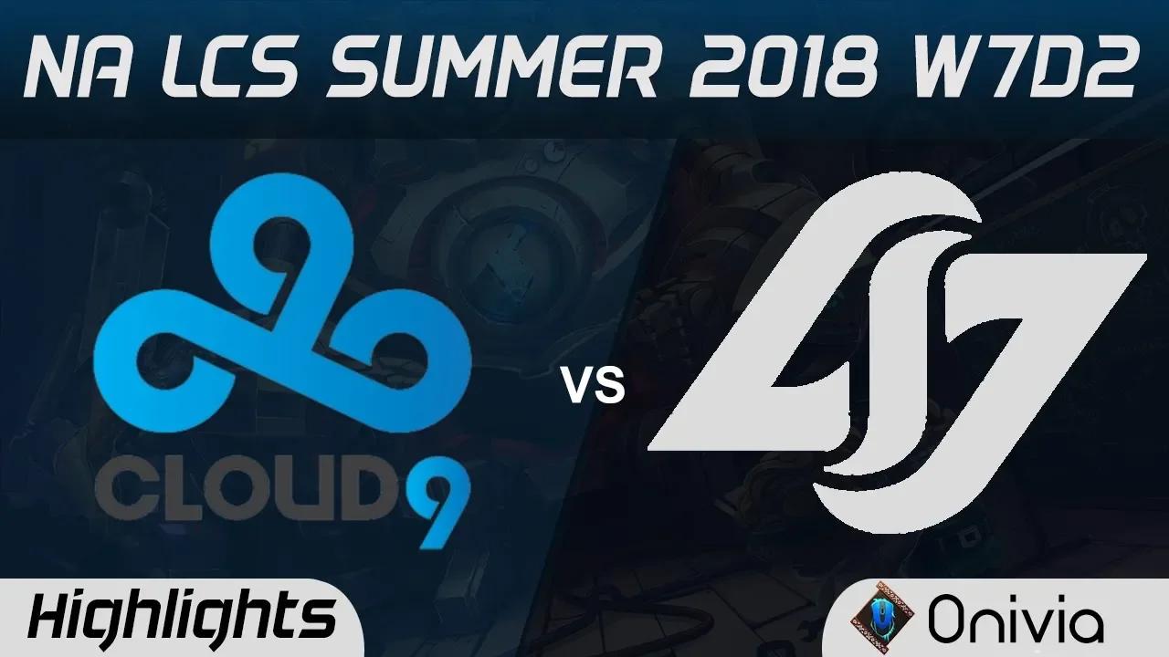 C9 vs CLG Highlights NA LCS Summer 2018 W7D2 Cloud9 vs Counter Logic Gaming by Onivia thumbnail