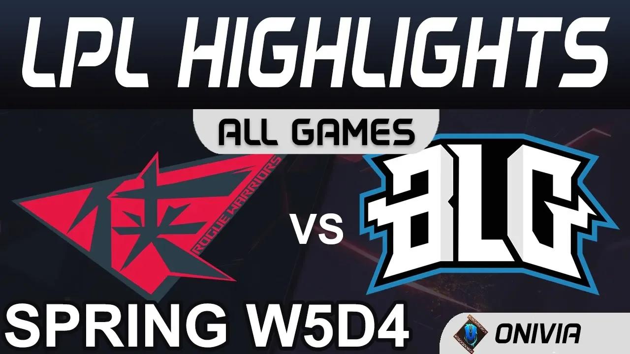 RW vs BLG Highlights ALL GAMES LPL Spring 2020 W5D4 Rogue Warriors vs Bilibili Gaming by Onivia thumbnail