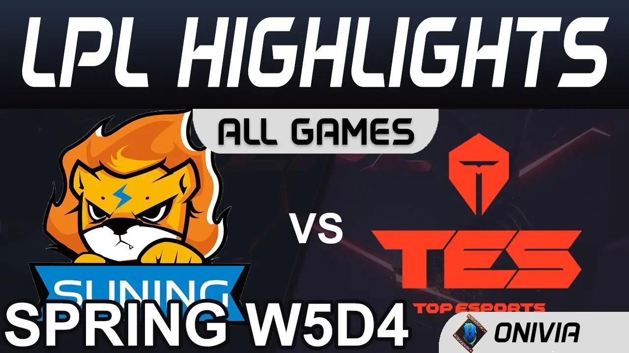 SN vs TES Highlights ALL GAMES LPL Spring 2020 W5D4 Suning vs Top Esports by Onivia thumbnail