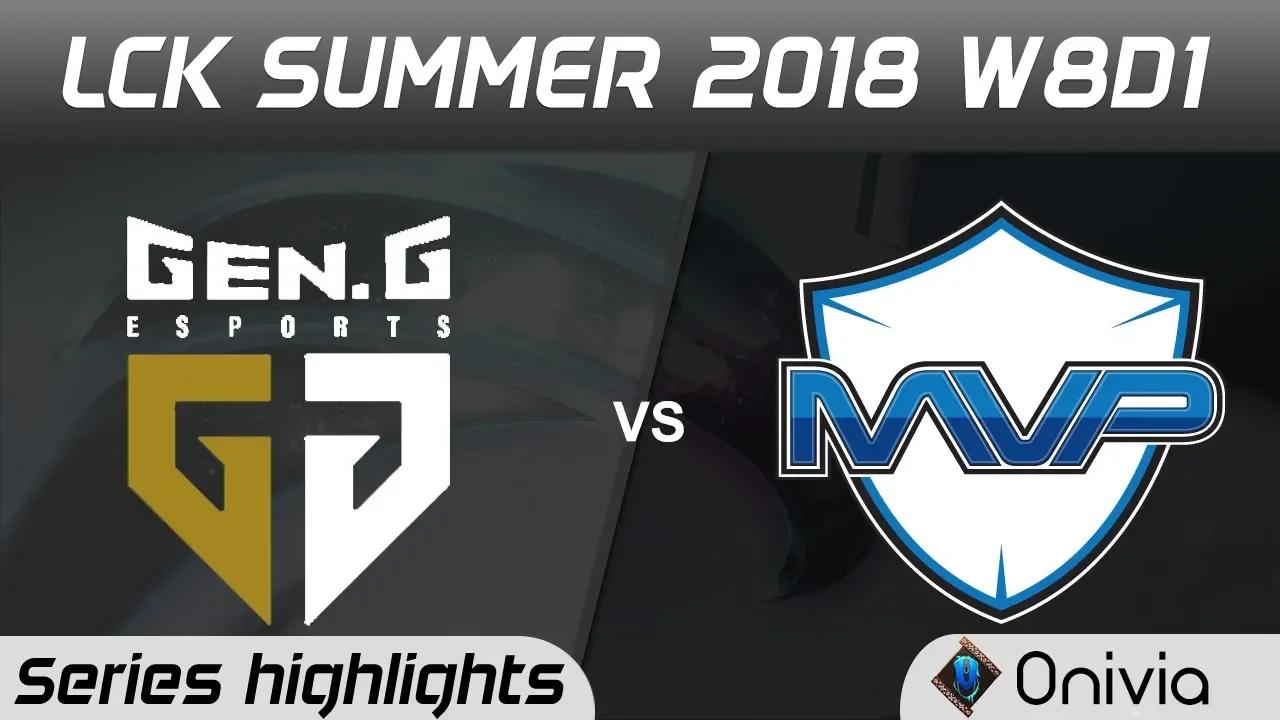 GEN vs MVP Series Highlights LCK Summer 2018 W8D1 Gen G vs MVP by Onivia thumbnail