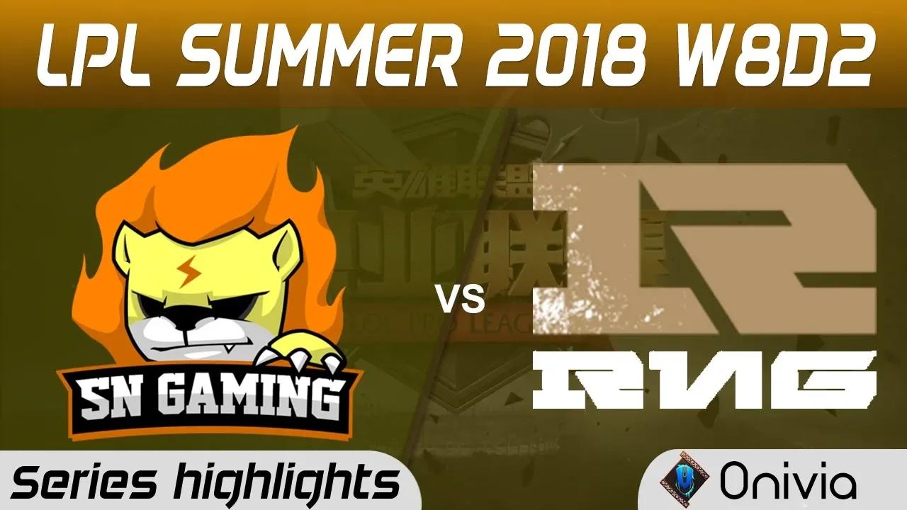 SNG vs RNG Series Highlights LPL Summer 2018 W8D2 Suning Gaming vs Royal Never Give Up by Onivia thumbnail