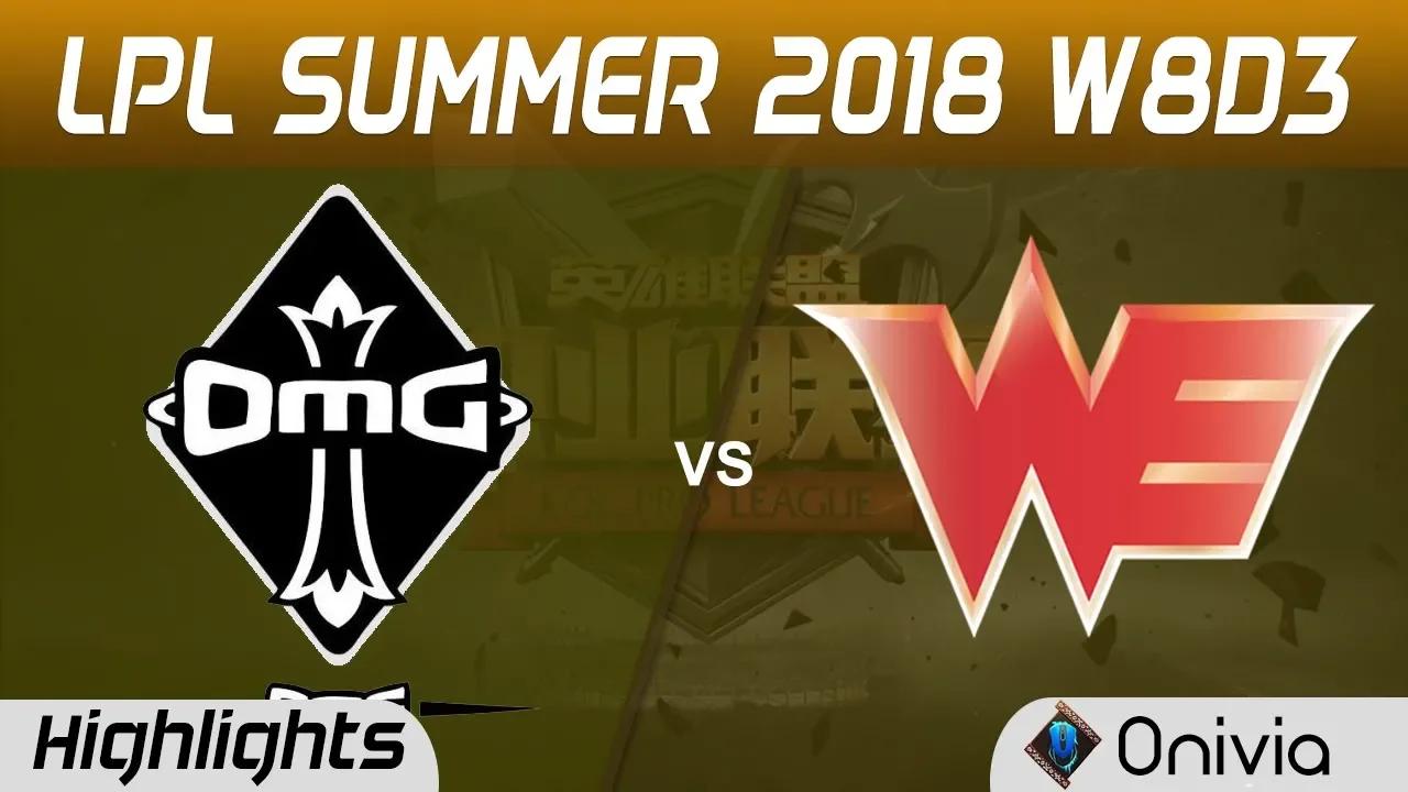 OMG vs WE Highlights Game 1 LPL Summer 2018 W8D3 Oh My God vs Team WE by Onivia thumbnail