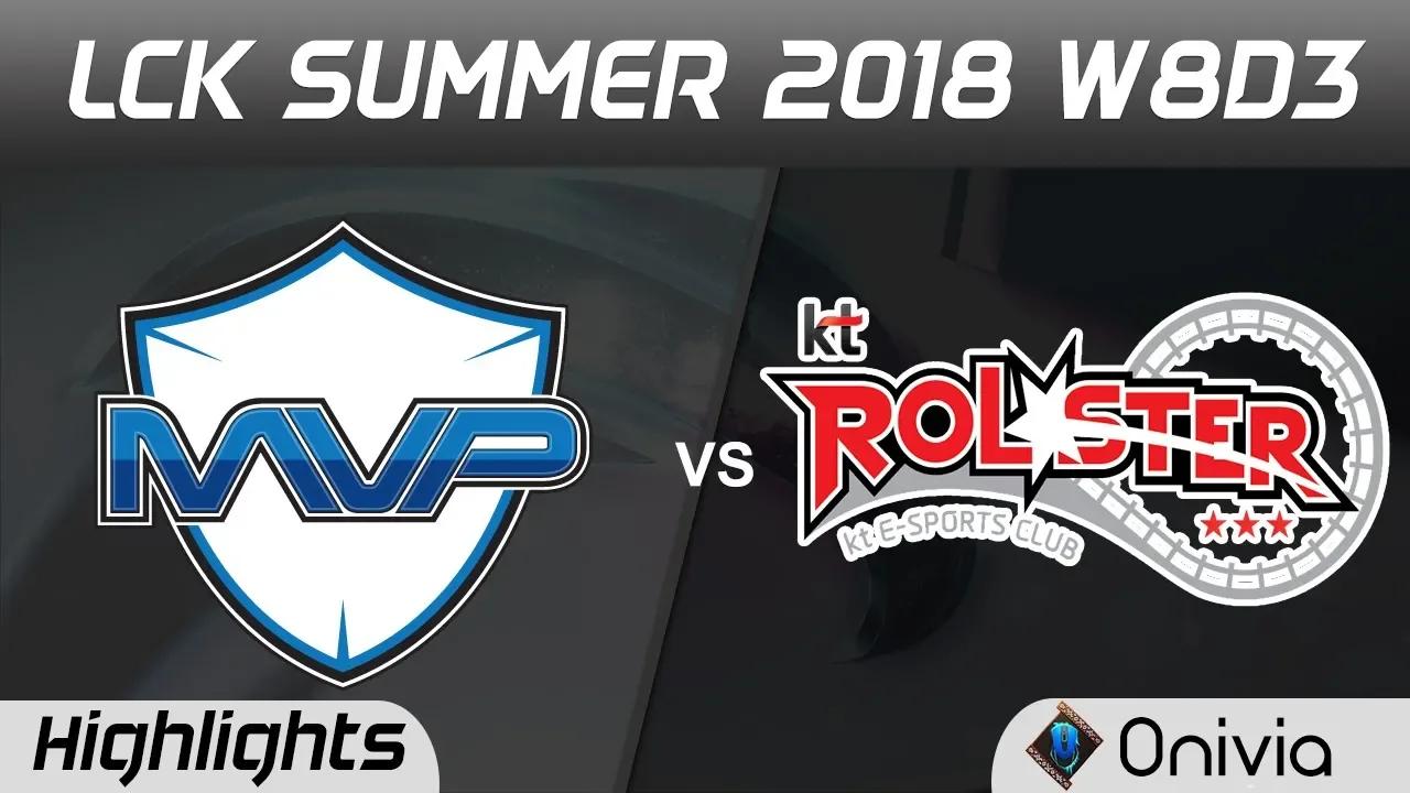 MVP vs KT Highlights Game 2 LCK Summer 2018 W8D3 MVP vs KT Rolster by Onivia thumbnail