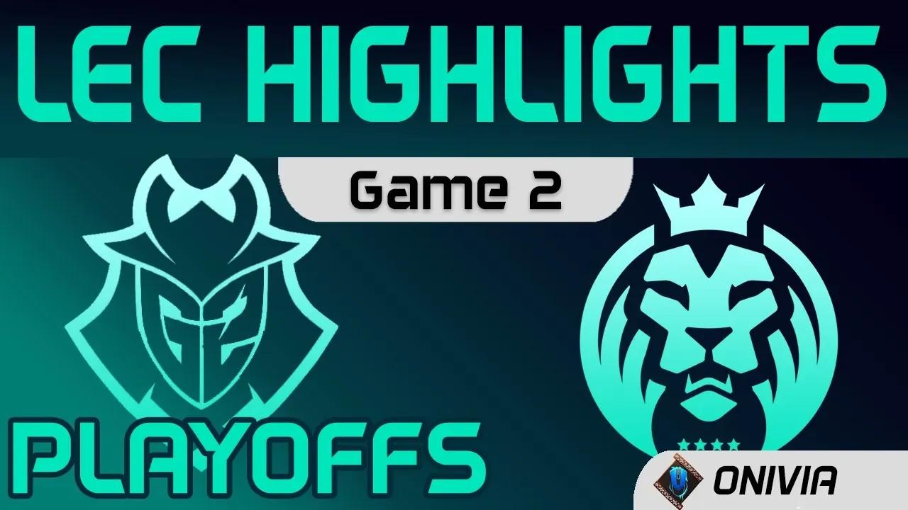 G2 vs MAD Highlights Game 2 Playoffs Round1 LEC Spring 2020 G2 Esports vs MAD Lions LEC Highlights 2 thumbnail