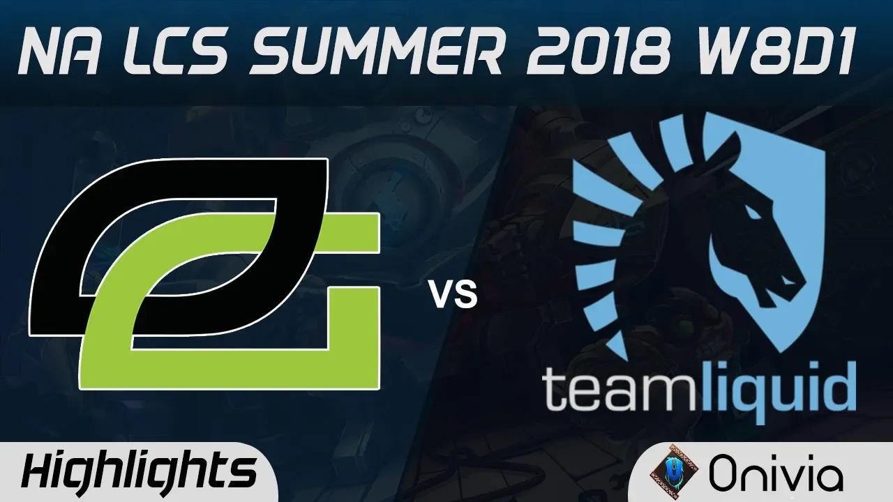 OPT vs TL Highlights NA LCS Summer 2018 W8D1 Optic Gaming vs Team Liquid by Onivia thumbnail