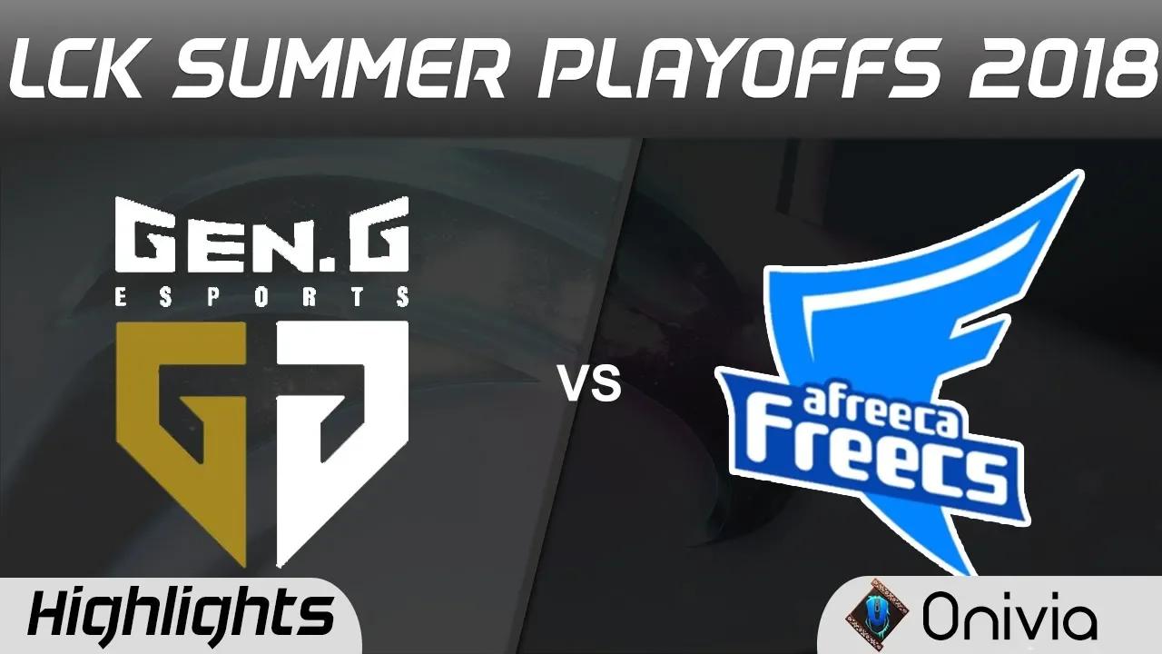 GEN vs AFS Highlights Game 1 LCK Summer Playoffs 2018 Gen G Esports vs Afreeca Freecs by Onivia thumbnail