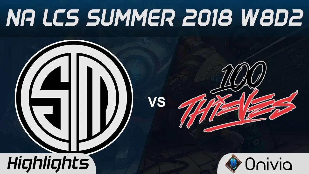 TSM vs 100 Highlights NA LCS Summer 2018 W8D2 Team Solo Mid vs 100Thieves by Onivia thumbnail