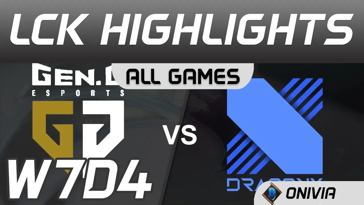 GEN vs DRX Highlights ALL GAMES LCK Spring 2020 W7D4 Gen G vs DragonX LCK Highlights 2020 by Onivia thumbnail