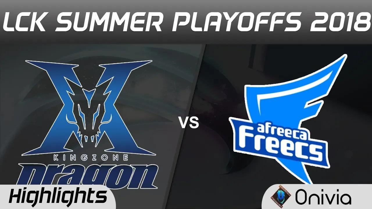 KZ vs AFS Highlights Game 3 LCK Summer Playoffs 2018 KingZone DragonX vs Afreeca Freecs by Onivia thumbnail