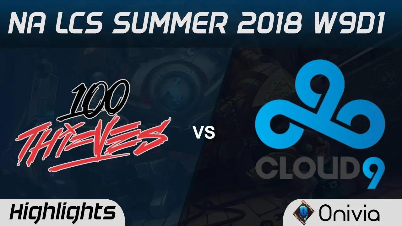 100 vs C9 Highlights NA LCS Summer 2018 W9D1 100Thieves vs Cloud9 by Onivia thumbnail