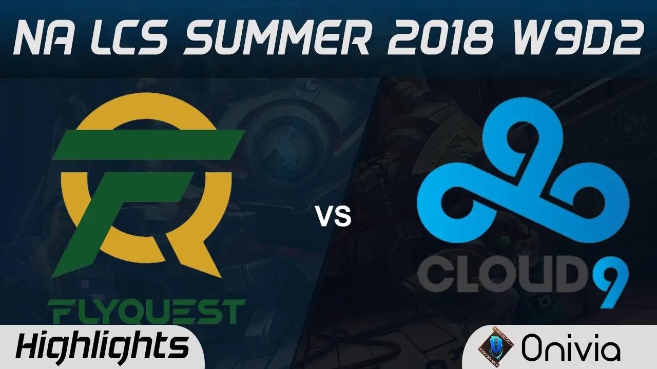 FLY vs C9 Highlights NA LCS Summer 2018 W9D2 Flyquest vs Cloud9 by Onivia thumbnail