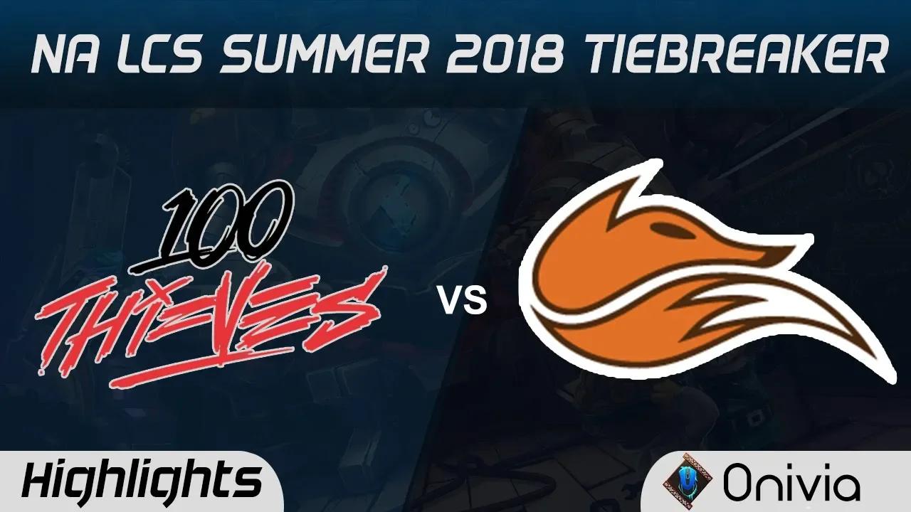 100 vs FOX Tiebreaker Highlights NA LCS Summer 2018 100 Thieves vs Echo Fox by Onivia thumbnail