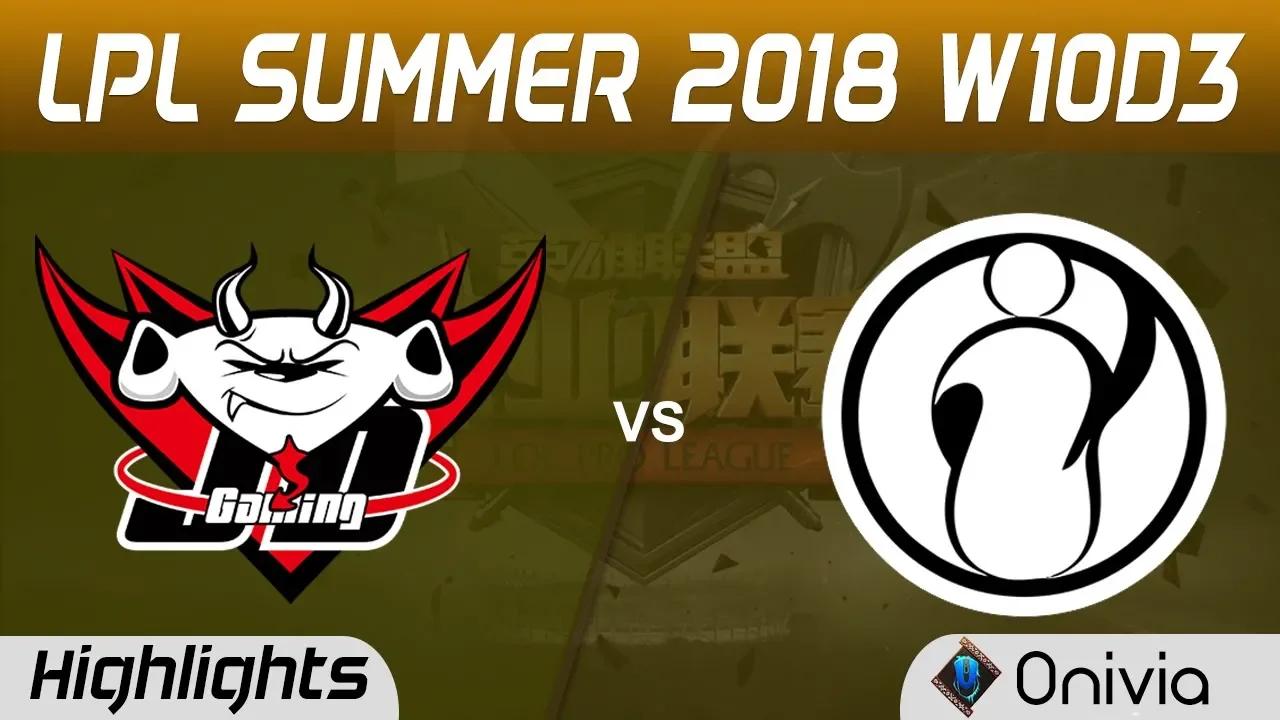 JDG vs IG Highlights Game 1 LPL Summer 2018 W10D3 JD Gaming vs Invictus Gaming by Onivia thumbnail