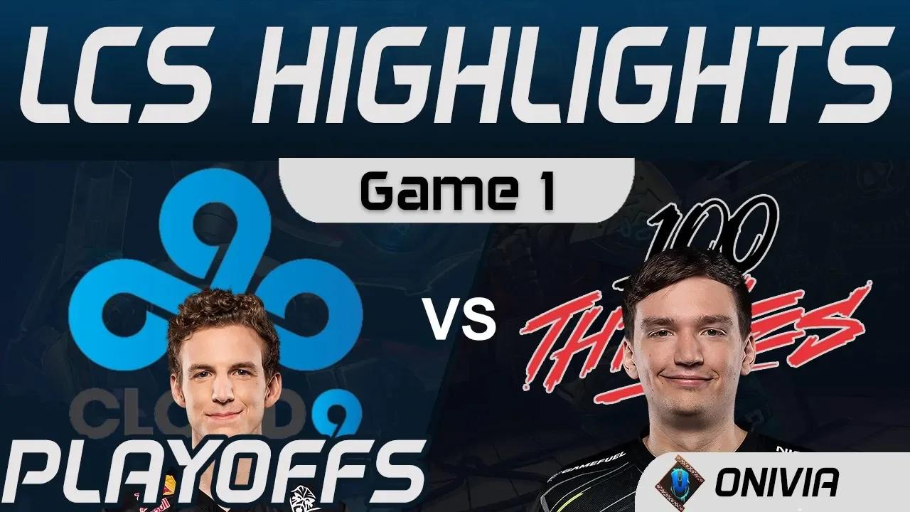 C9 vs 100 Highlights Game 1 Playoffs Round 1 LCS Spring 2020 Cloud9 vs 100Thieves by Onivia thumbnail