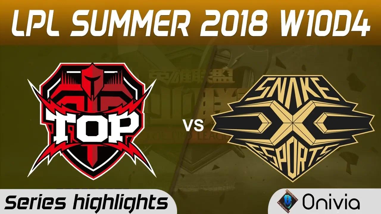 TOP vs SS Highlights Game 2 LPL Summer 2018 W10D4 TopSports Gaming vs Snake by Onivia thumbnail