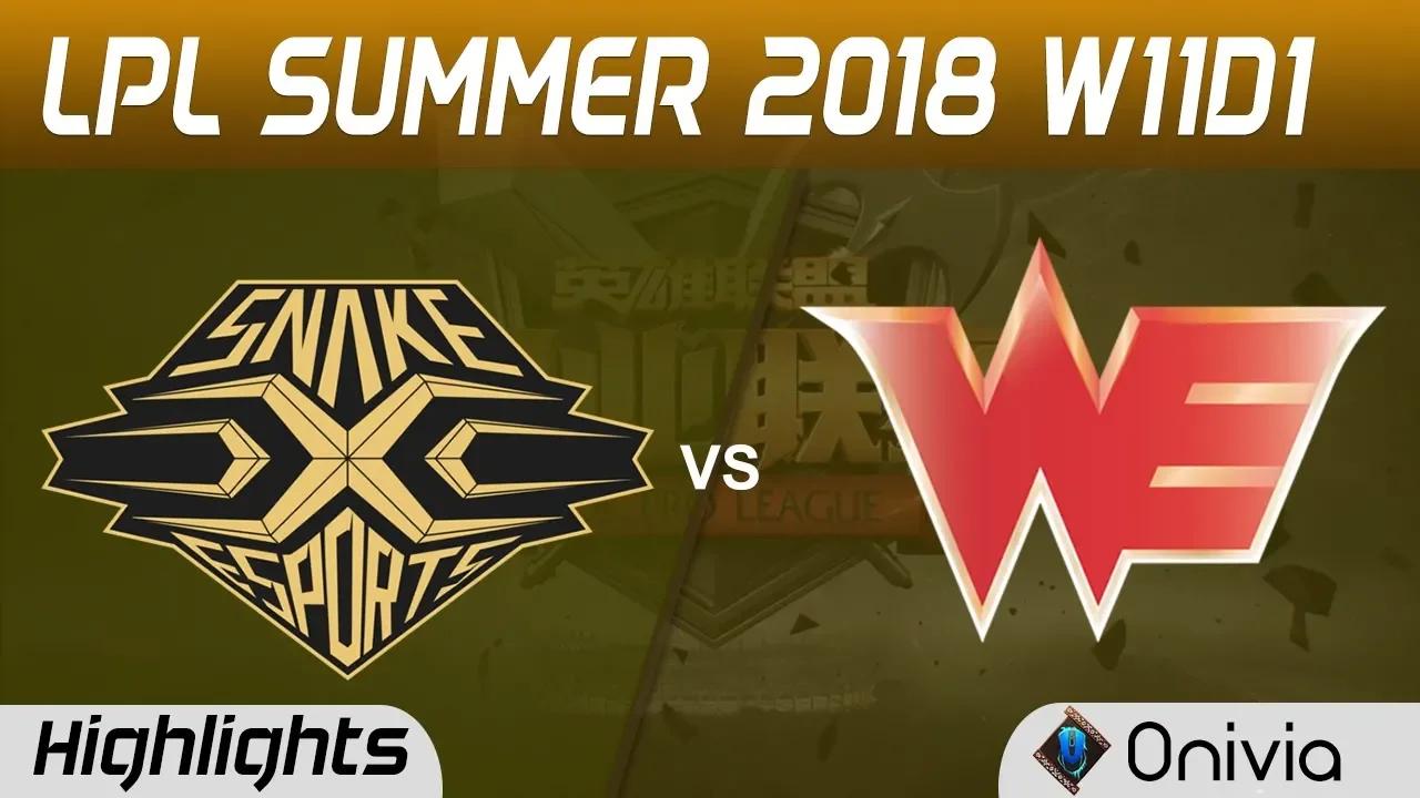 SS vs WE Highlights Game 1 LPL Summer 2018 W11D1 Snake Esports vs Team WE by Onivia thumbnail