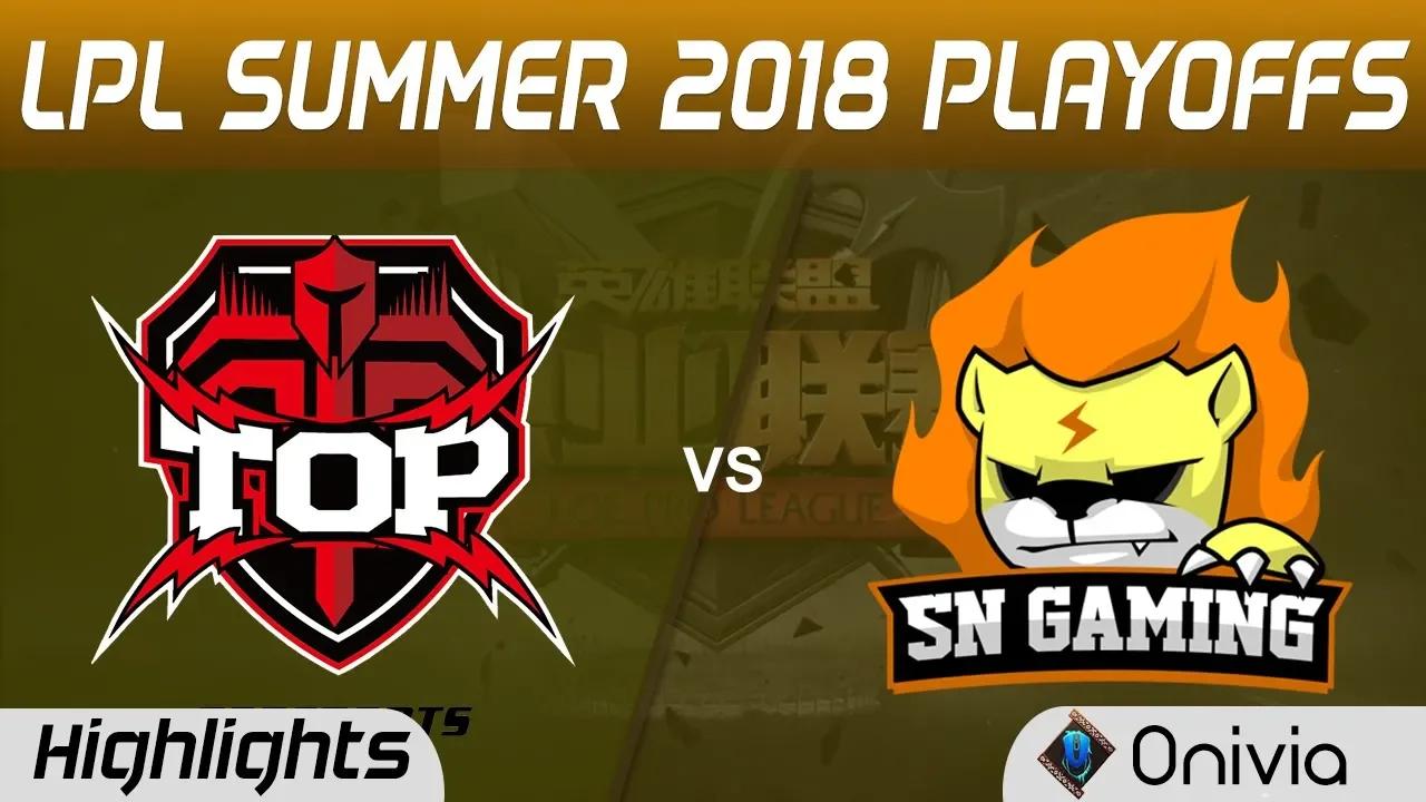 TOP vs SNG Highlights Game 3 LPL Summer Playoffs 2018 Topsports Gaming vs Suning Gaming by Onivia thumbnail