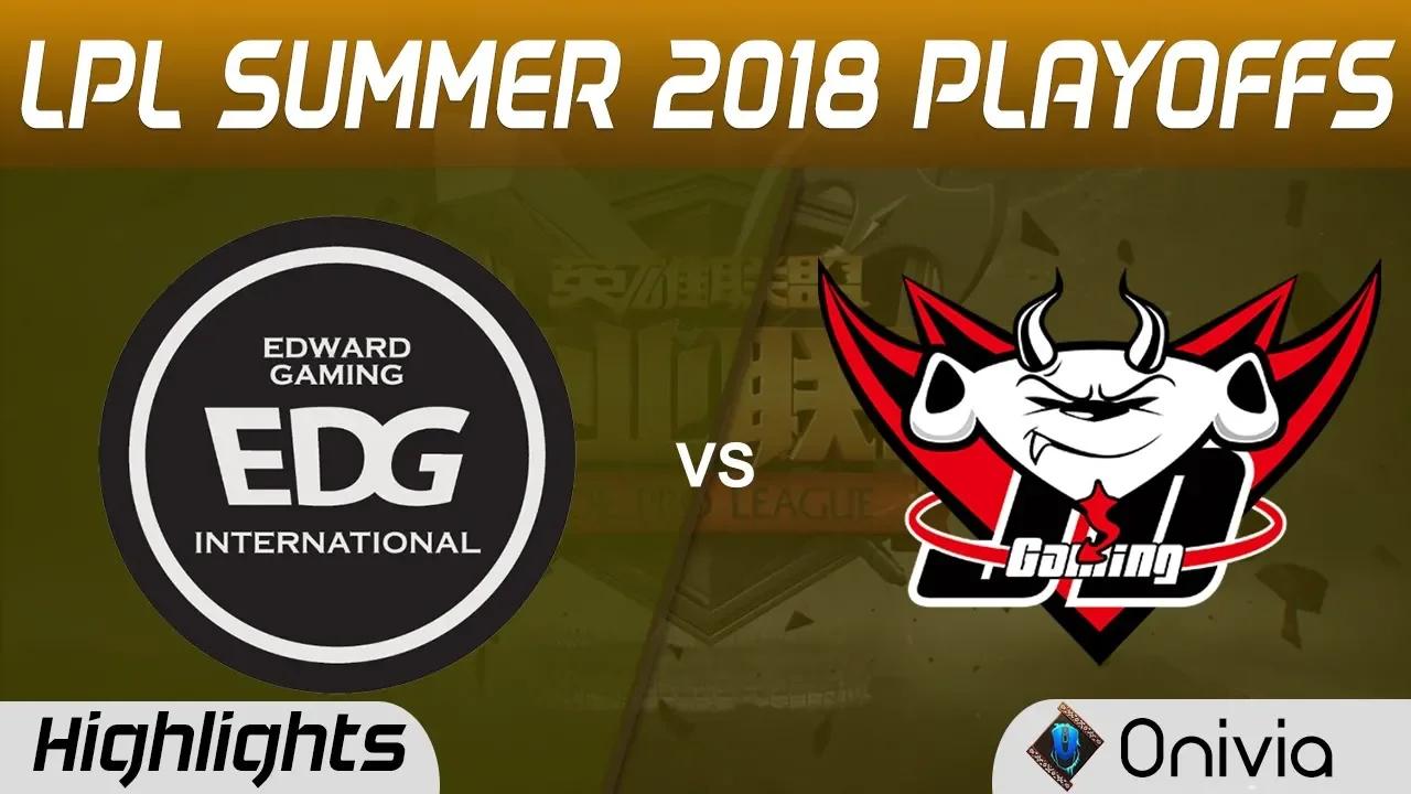 EDG vs JDG Highlights Game 1 LPL Summer Playoffs 2018 Edward Gaming vs JD Gaming by Onivia thumbnail