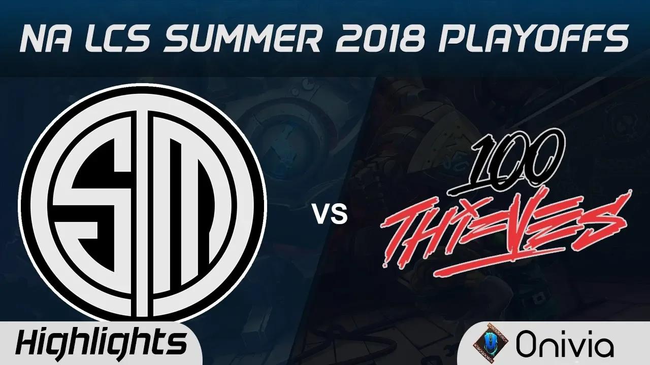 TSM vs 100 Highlights Game 3 NA LCS Summer Playoffs 2018 Team Solo Mid vs 100 Thieves by Onivia thumbnail