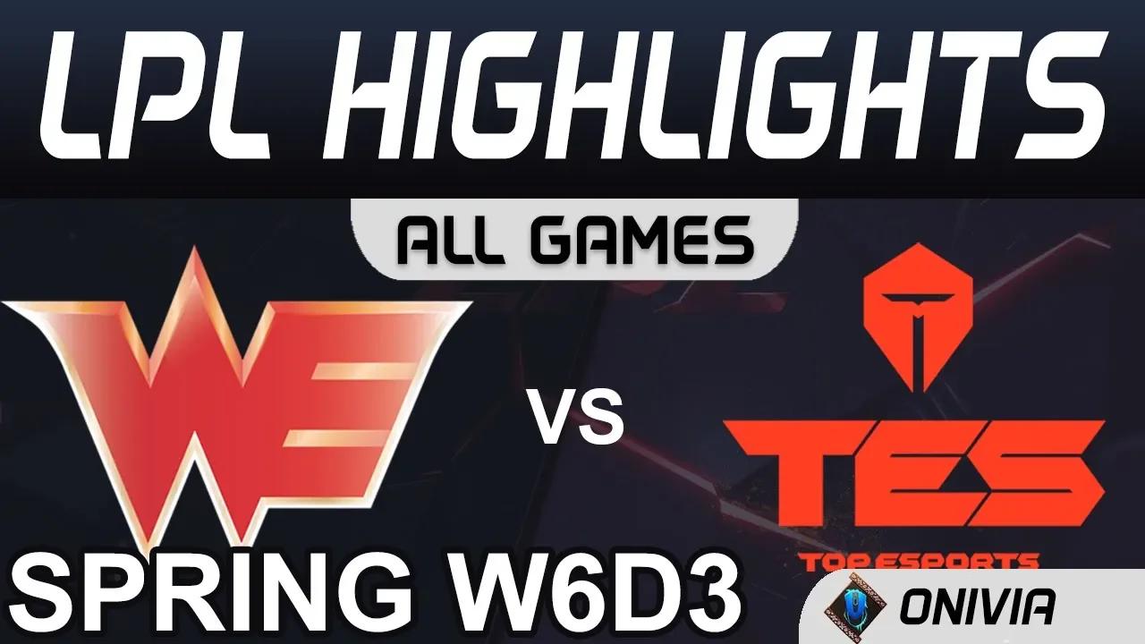 WE vs TES Highlights ALL GAMES LPL Spring 2020 W6D3 Team WE vs Top Esports by Onivia thumbnail