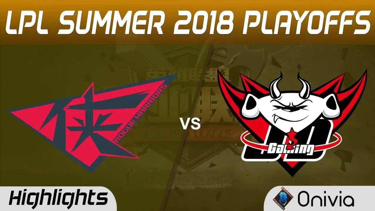 RW vs JDG Highlights Game 1 LPL Summer Playoffs 2018 Rogue Warriors vs JD Gaming by Onivia thumbnail