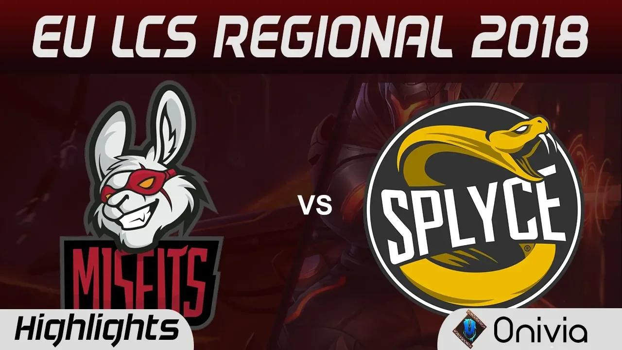 MSF vs SPY Highlights Game 1 EU LCS Regional 2018 Misfits Gaming vs Splyce By Onivia thumbnail