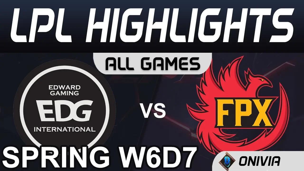 EDG vs FPX Highlights ALL GAMES LPL Spring 2020 W6D7 Edward Gaming vs FunPlus Phoenix by Onivia thumbnail