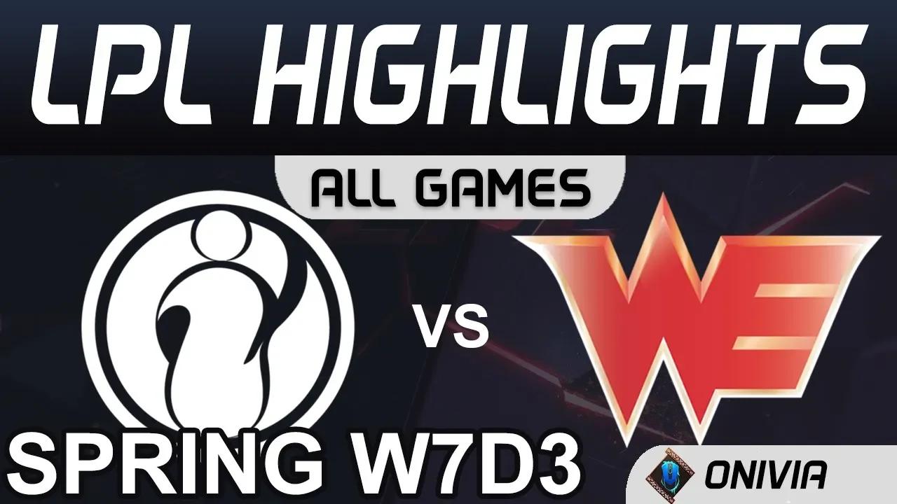 IG vs WE Highlights ALL GAMES LPL Spring 2020 W7D3 Invictus Gaming vs Team WE Onivia thumbnail