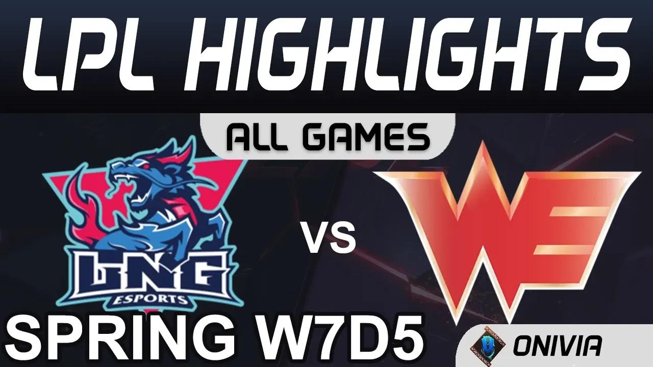 LNG vs WE Highlights ALL GAMES LPL Spring 2020 W7D5 LNG Esports vs Team WE by Onivia thumbnail