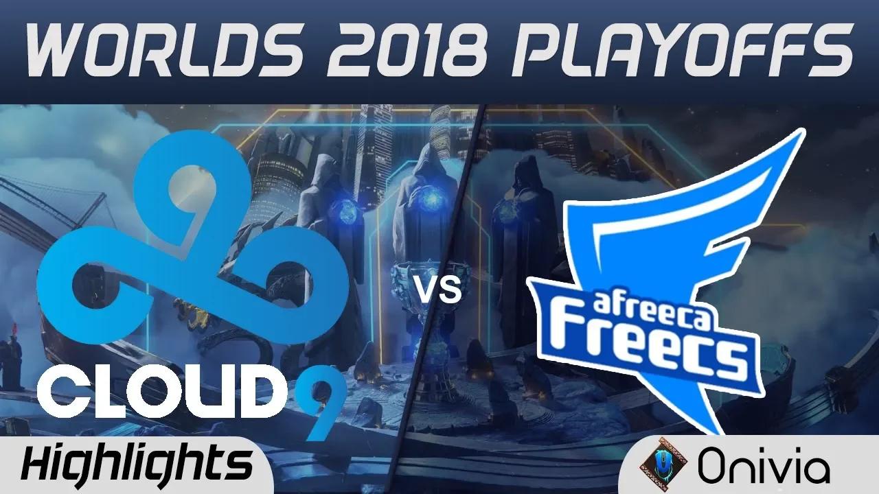 C9 vs AFS Game 1 Highlights Worlds 2018 Playoffs Cloud 9 vs Afreeca Freecs by Onivia thumbnail