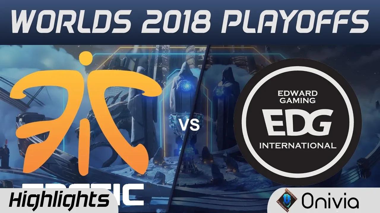 FNC vs EDG Game 1 Highlights Worlds 2018 Playoffs Fnatic vs Edward Gaming by Onivia thumbnail