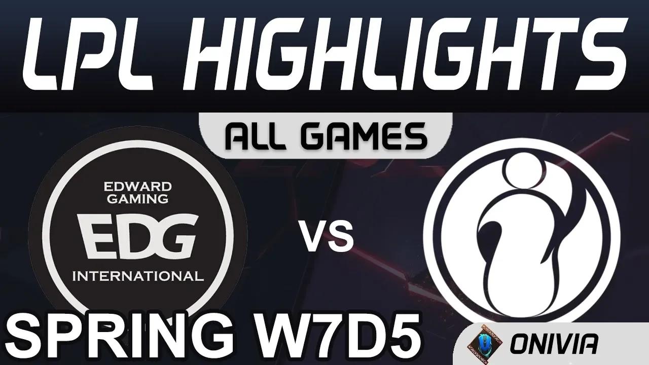 EDG vs IG Highlights ALL GAMES LPL Spring 2020 W7D5 Edward Gaming vs Invictus Gaming by Onivia thumbnail