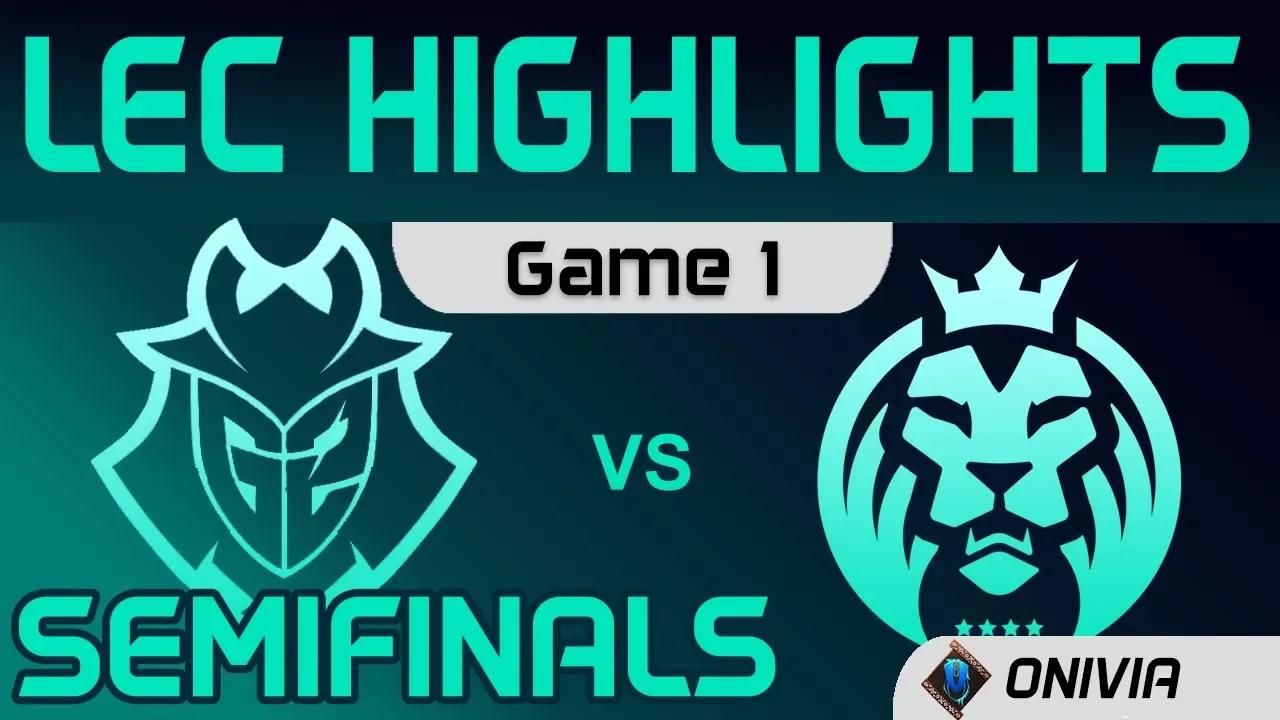 G2 vs MAD Highlights Game 1 Semifinals LEC Spring 2020 G2 Esports vs MAD Lions LEC Highlights by Oni thumbnail