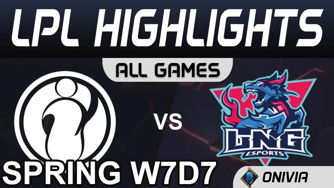 IG vs LNG Highlights ALL GAMES LPL Spring 2020 W7D7 Invictus Gaming vs LNG Esports by Onivia thumbnail