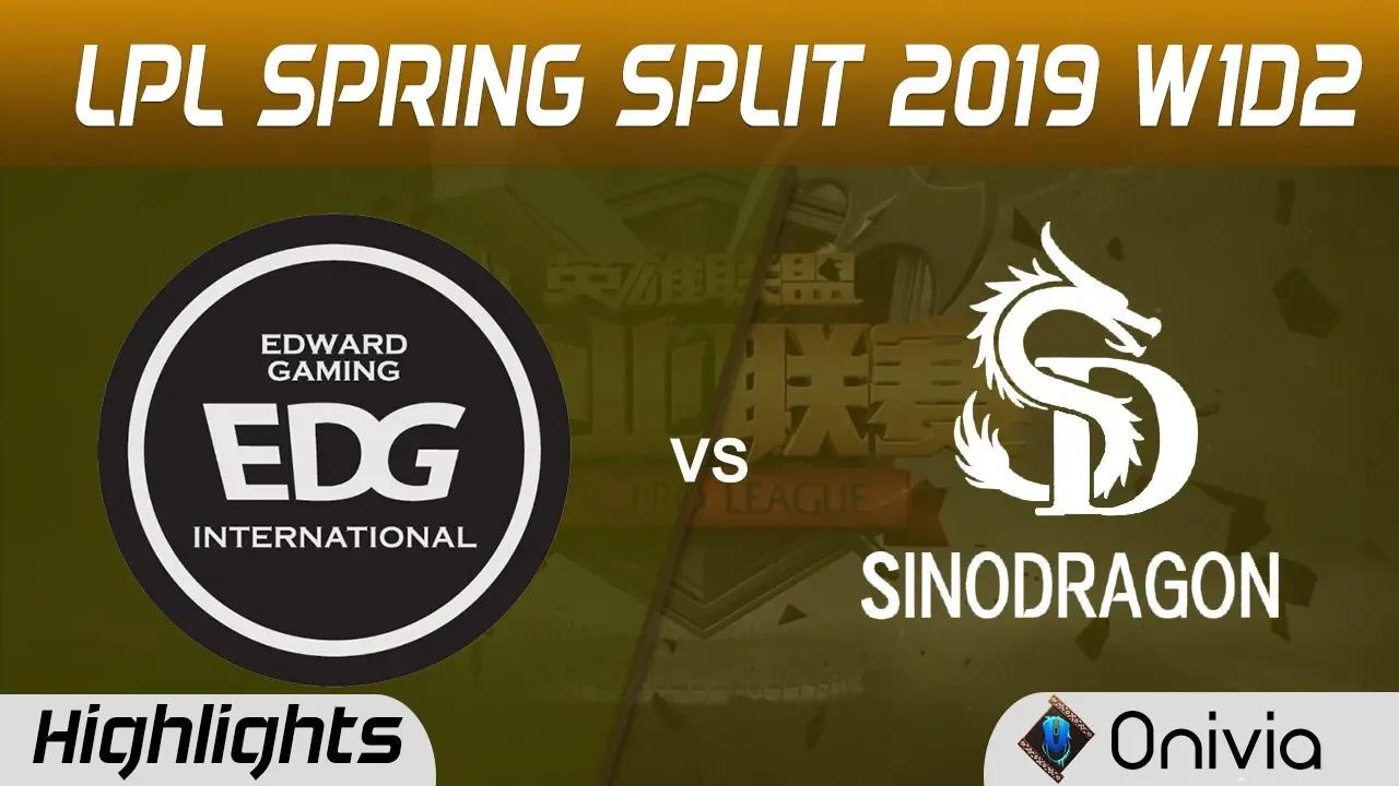 EDG vs SDG Highlights Game 2 LPL Spring 2019 W1D2 Edward Gaming vs SinoDragon by Onivia thumbnail