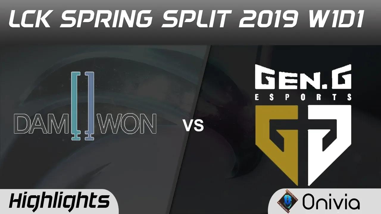 DWG vs GEN Highlights Game 2 LCK Spring 2019 W1D1 Damwon Gaming vs Gen G Esports by Onivia thumbnail