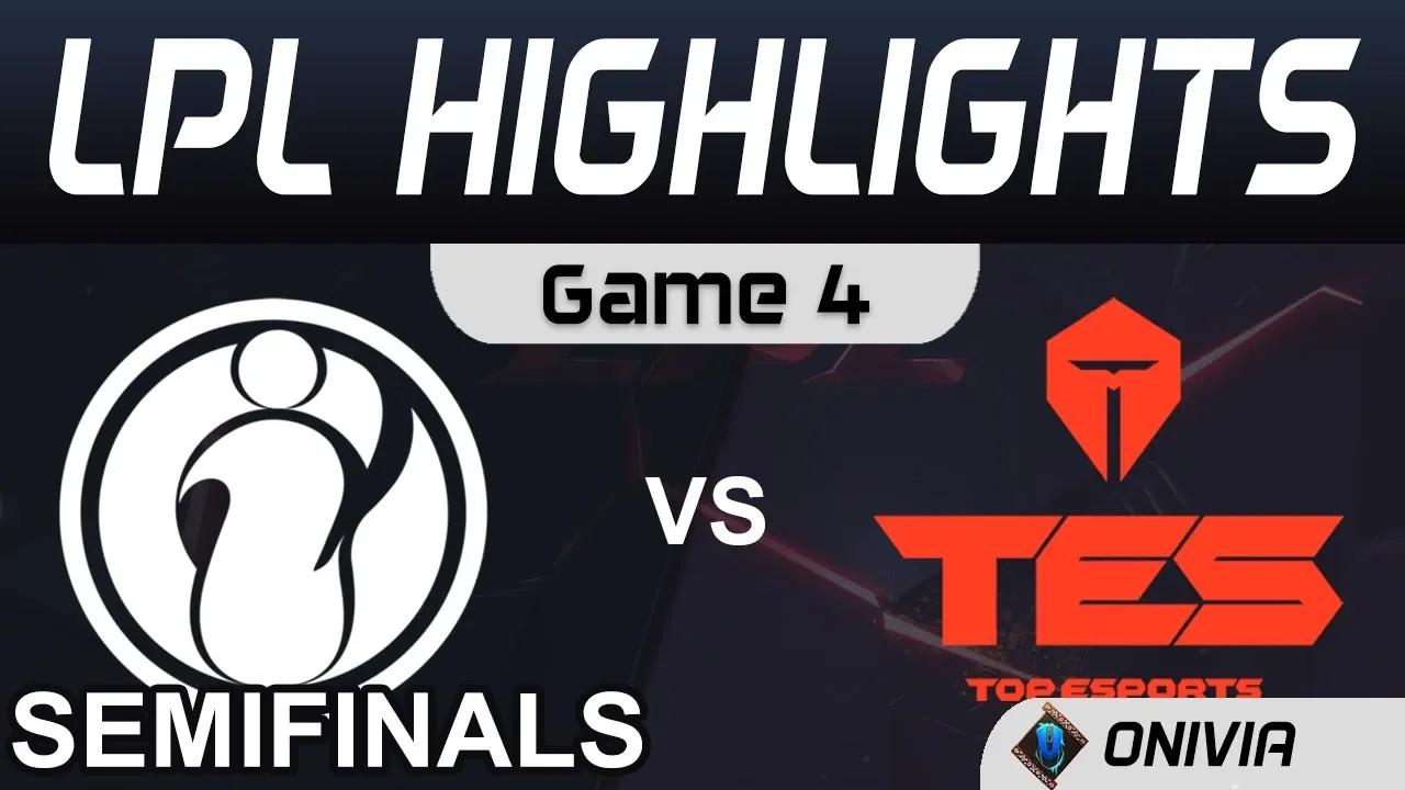 IG vs TES Highlights Game 4 Semifinals LPL Spring Playoffs 2020 Invictus Gaming vs TopEsports by Oni thumbnail